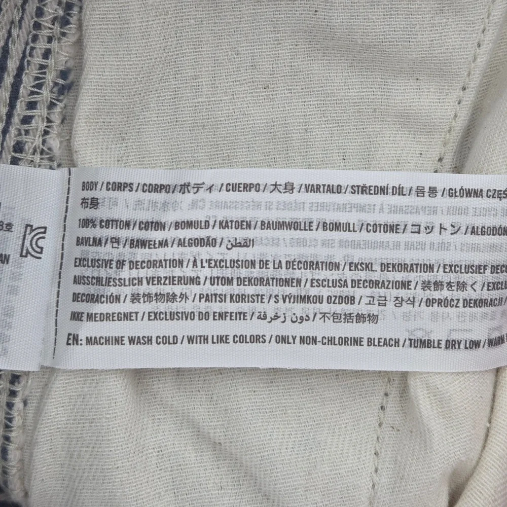 Abercrombie & Fitch Carpenter Pants Mens 28x28 Gray Hickory Stripe Loose Fit